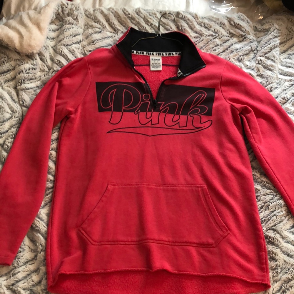 Pink quarter zip